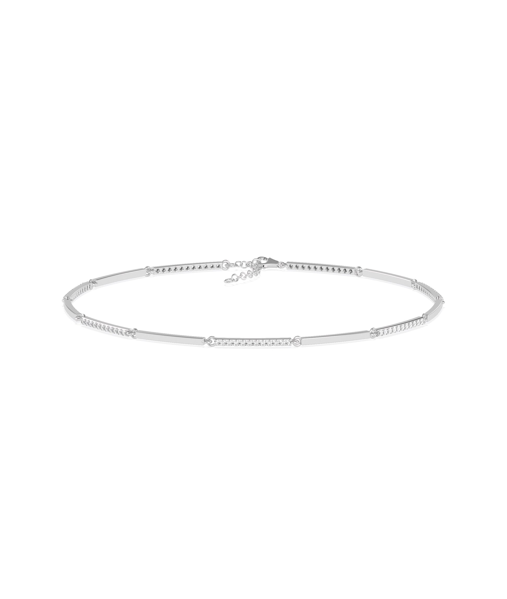 Diamond Pave Alternating Link Bracelet | Diamond Bracelet