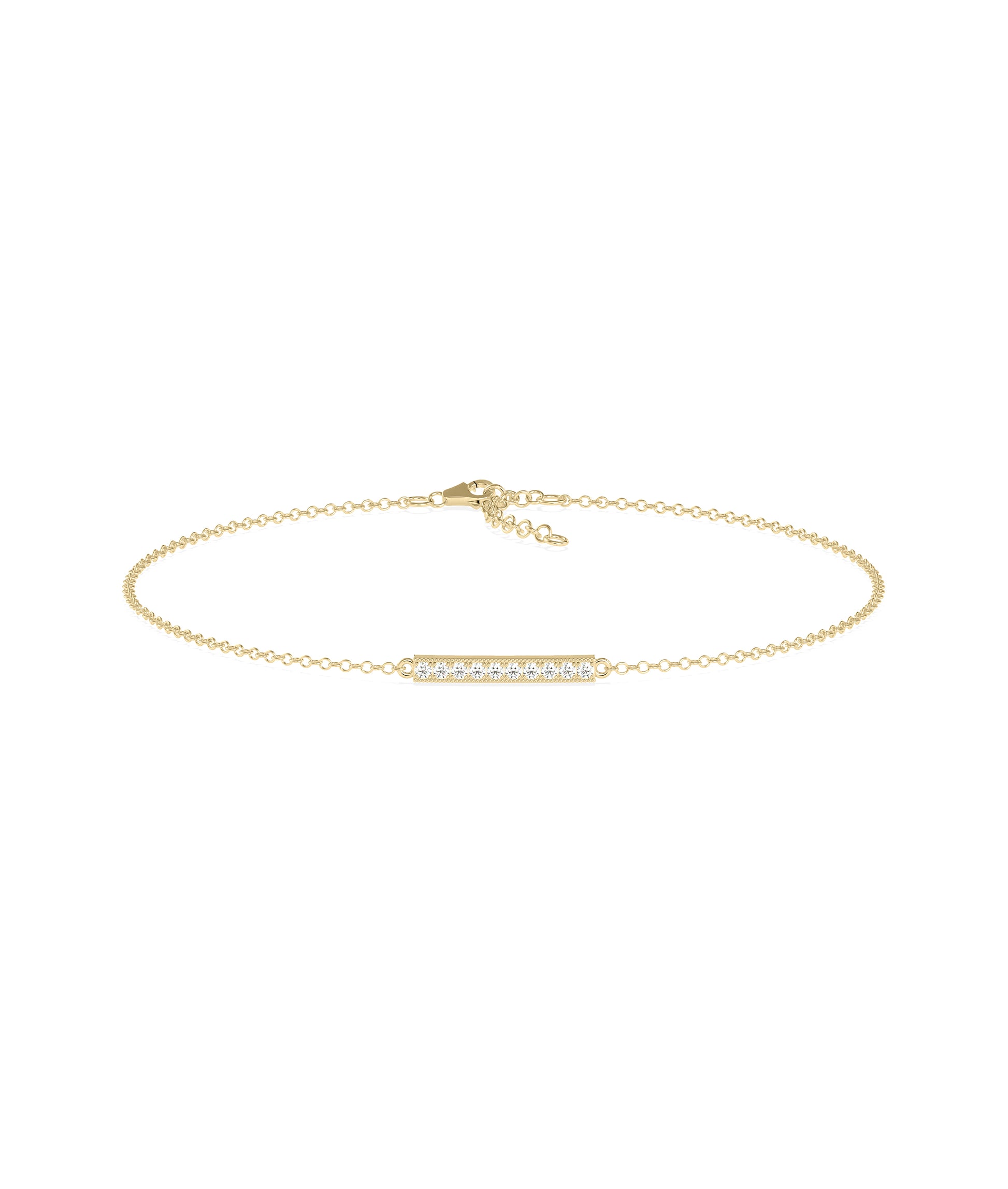 Diamond Bar Chain Bracelet - diamond bracelet