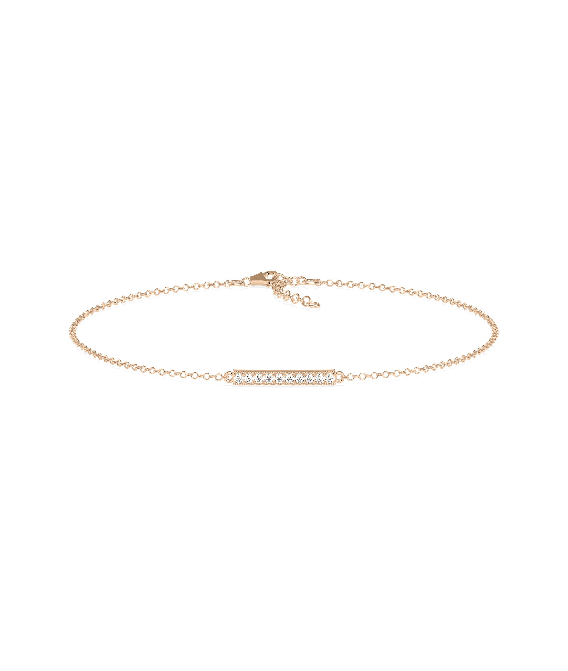 Diamond Bar Chain Bracelet - diamond bracelet