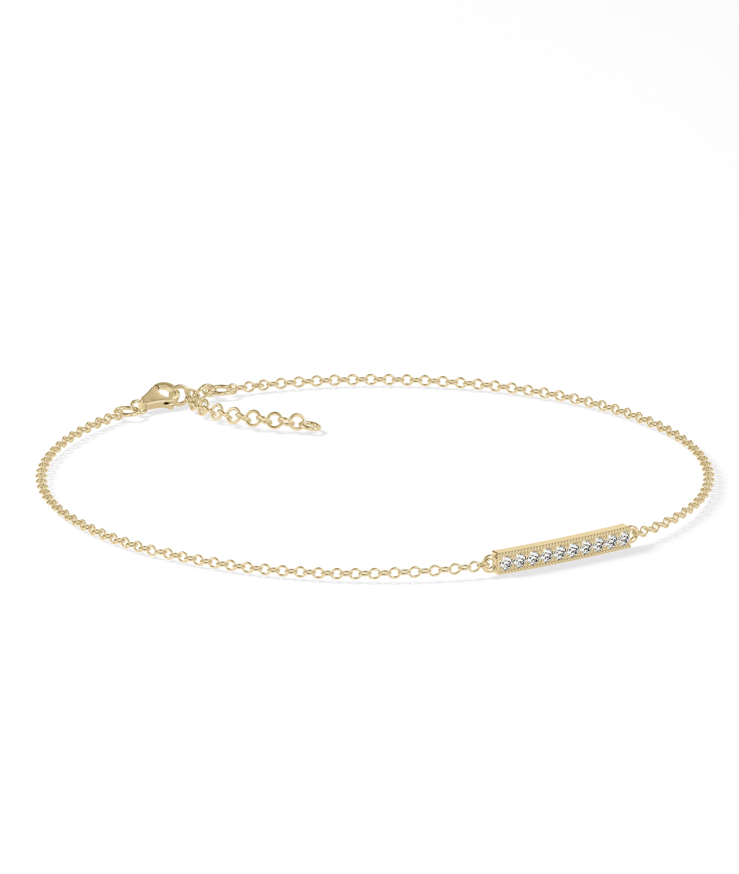 Diamond Bar Chain Bracelet - diamond bracelet