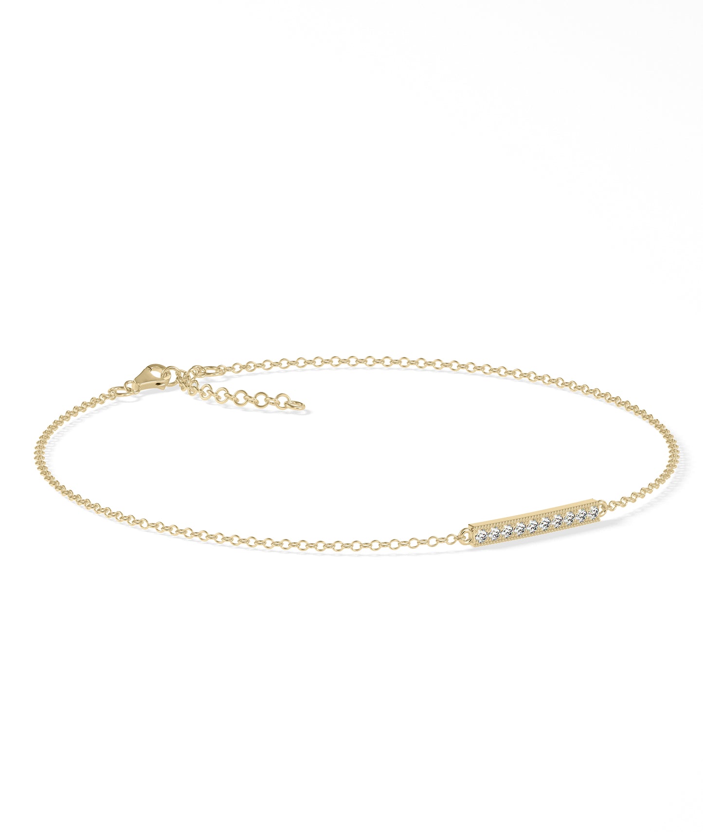 Diamond Bar Chain Bracelet - diamond bracelet