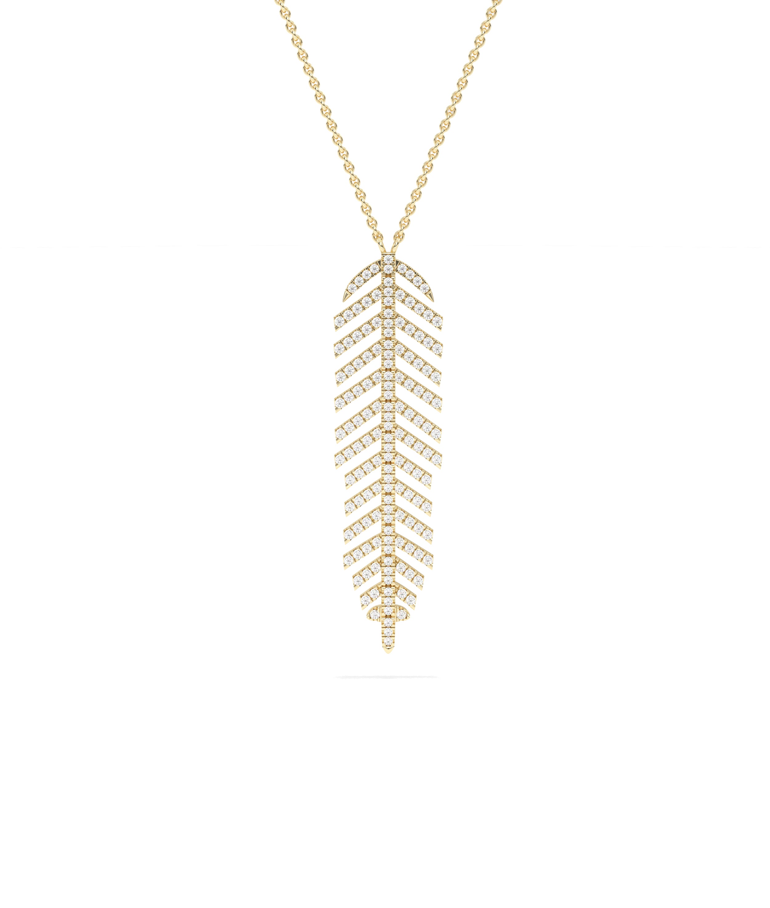 Diamond Feather Charm - Perfect Everyday Jewelry