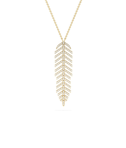 Diamond Feather Charm - Perfect Everyday Jewelry