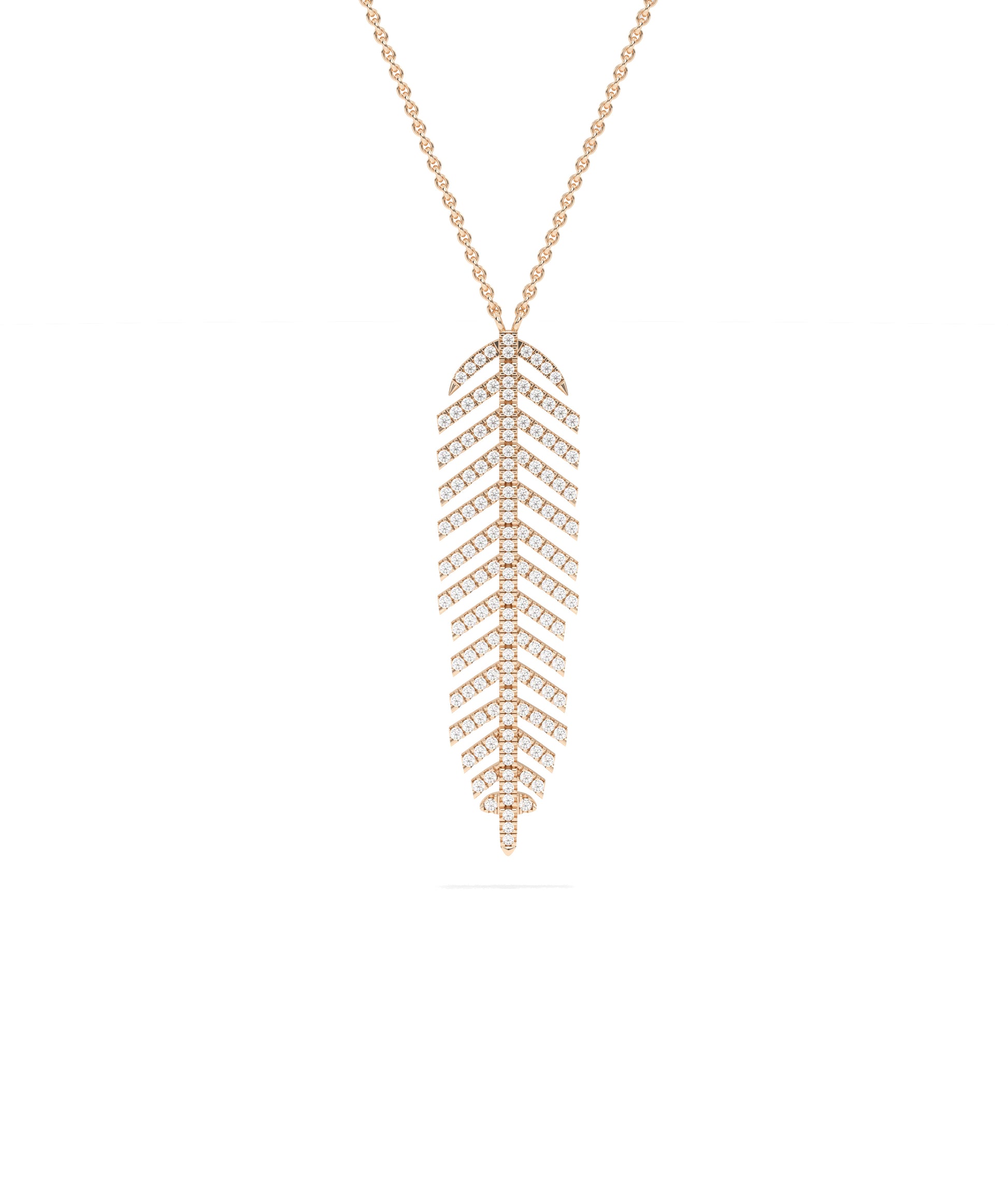 Diamond Feather Charm - Perfect Everyday Jewelry