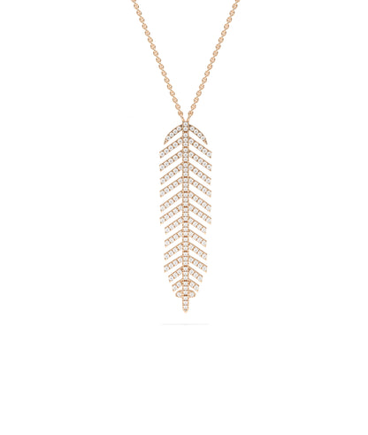 Diamond Feather Charm - Perfect Everyday Jewelry