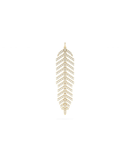 Diamond Feather Charm - Perfect Everyday Jewelry