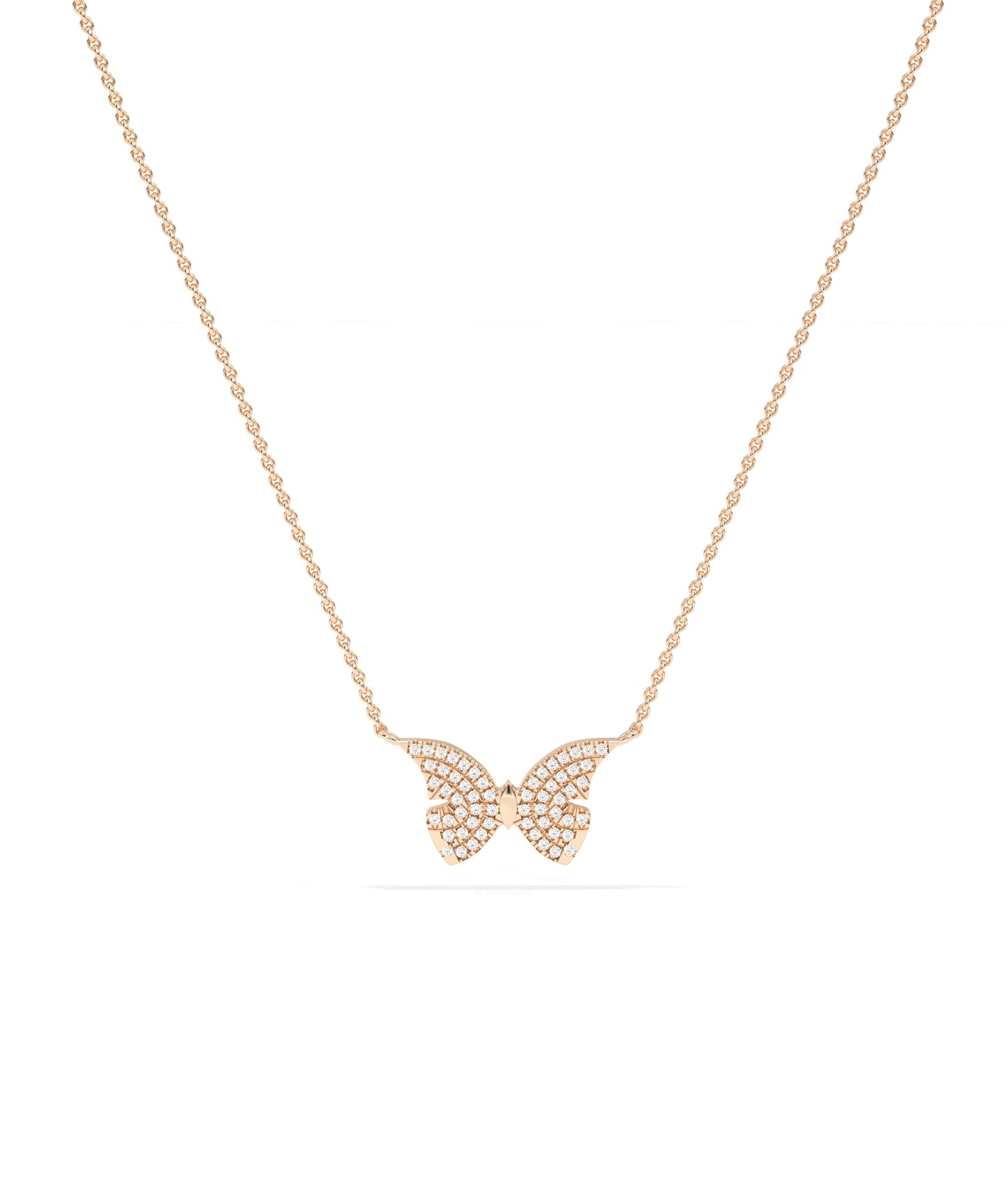 Diamond Pave Butterfly Necklace - Everyday Jewelry