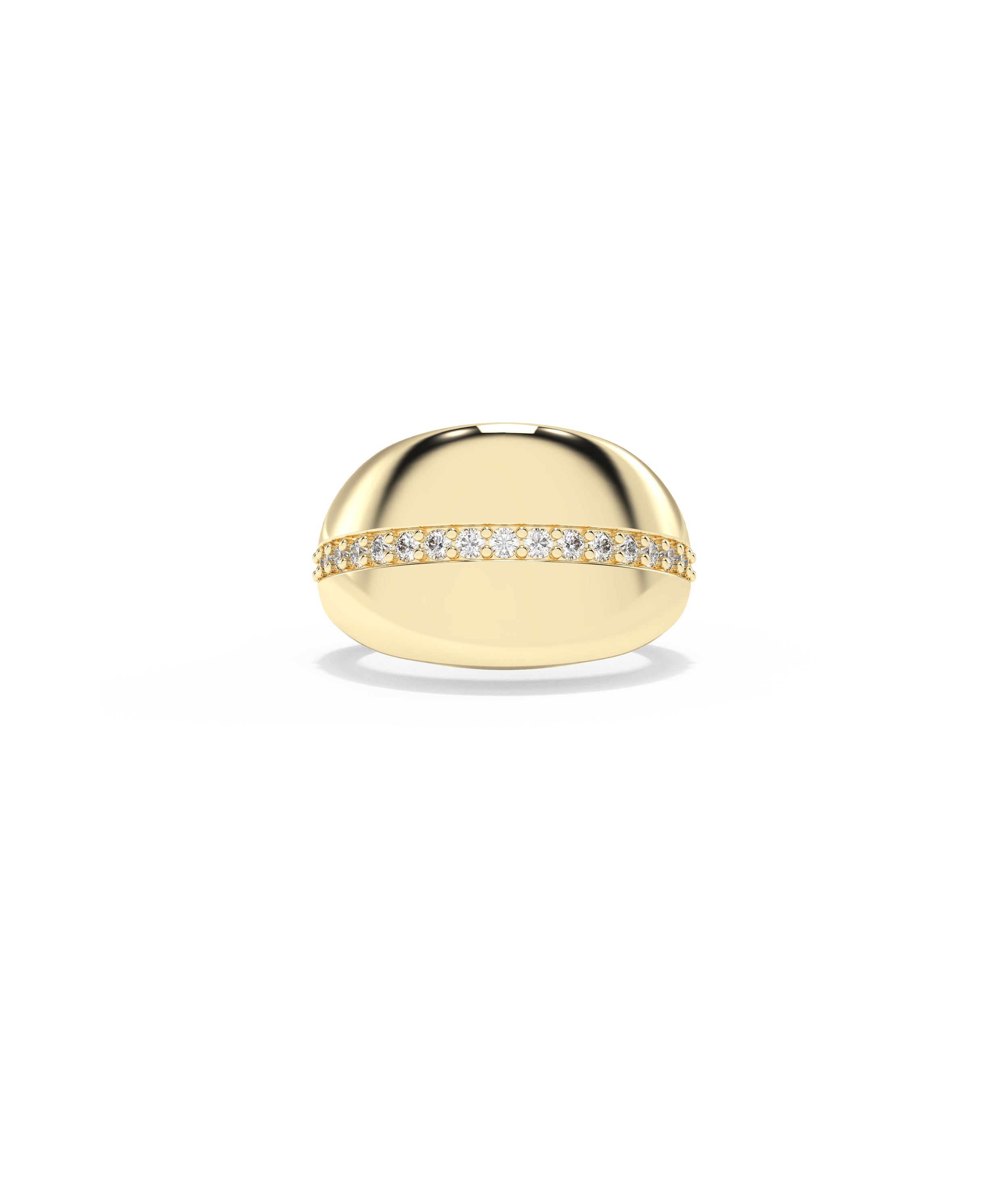 Diamond Line Dome Band Ring