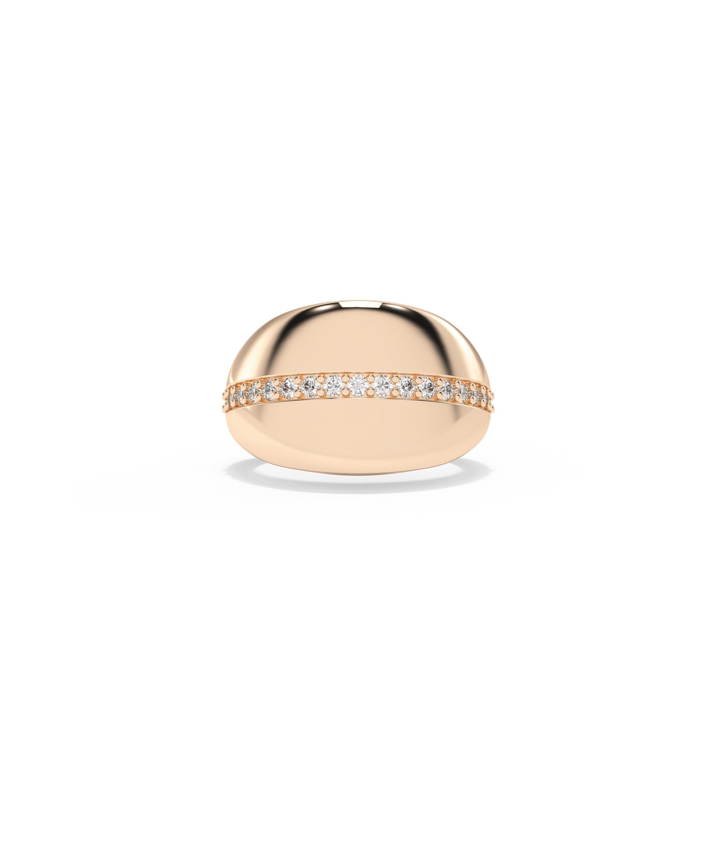 Diamond Line Dome Band Ring