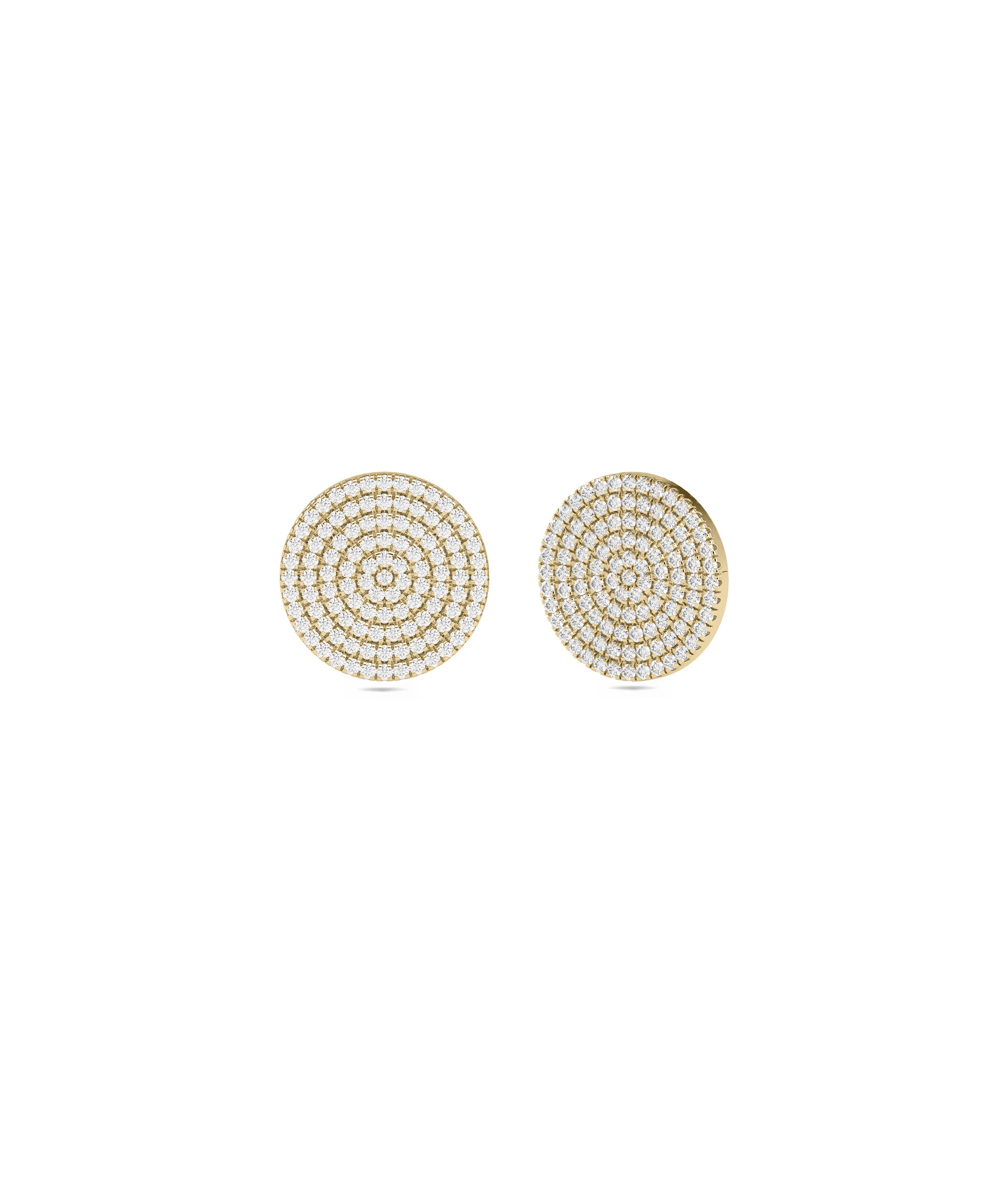 Diamond Pave Disc Stud Earring | Diamond Earrings Online