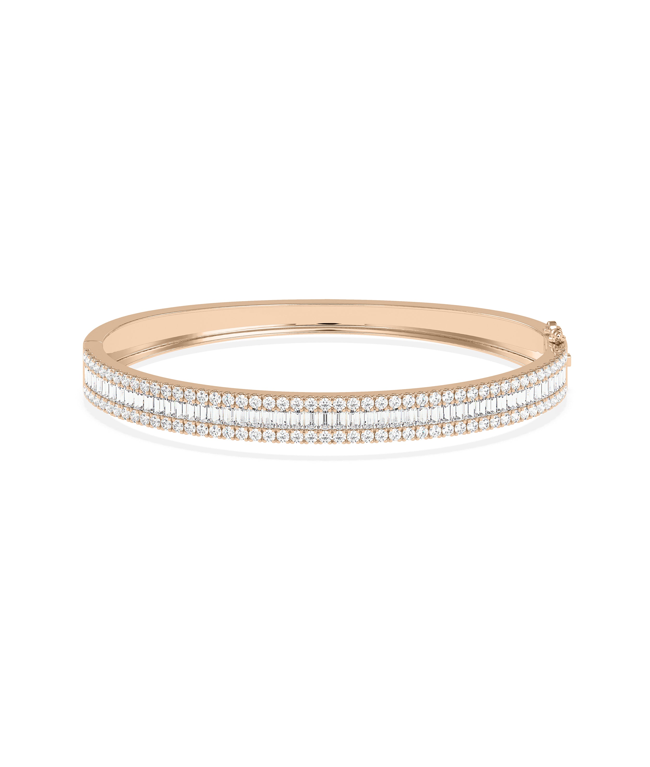 Channel Diamond Baguette Bangle | Diamond Bangle 