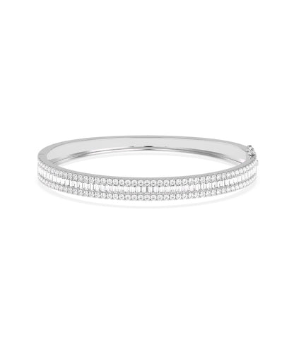 Channel Diamond Baguette Bangle | Diamond Bangle 