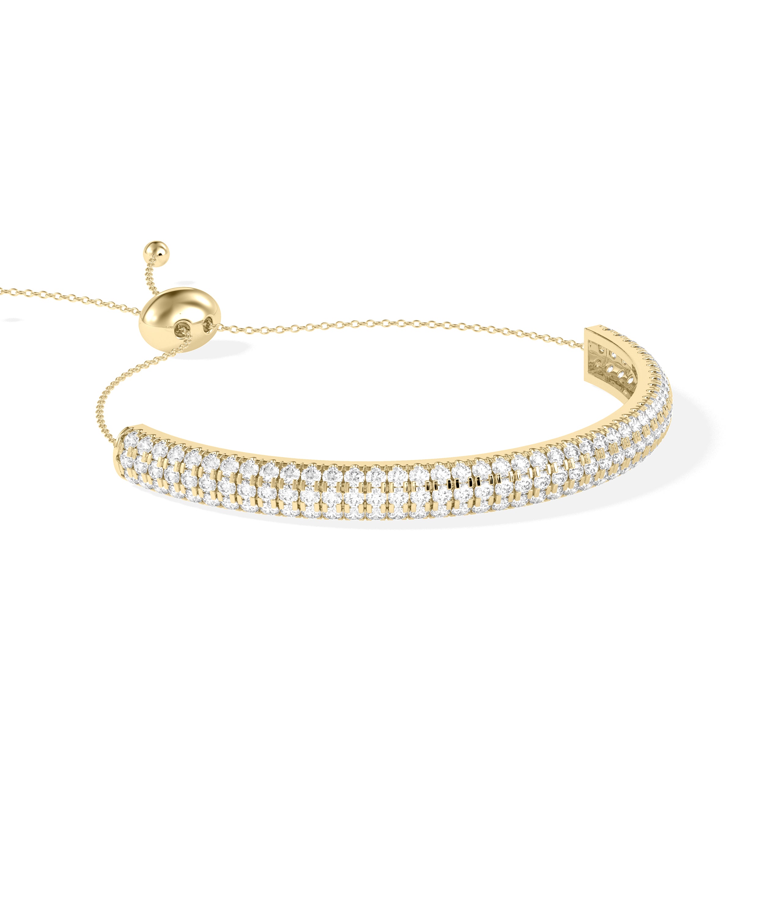 Diamond Pave Bolo Bracelet | Gold Bracelet 