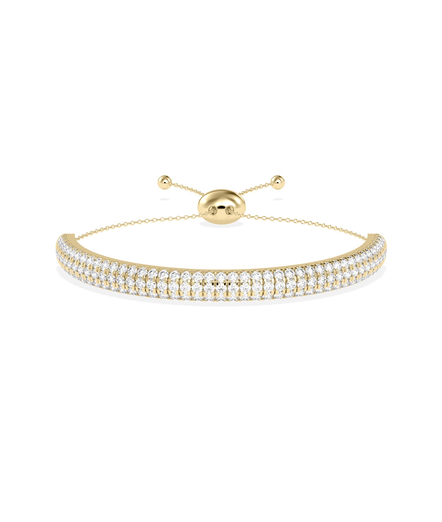 Diamond Pave Bolo Bracelet | Gold Bracelet 