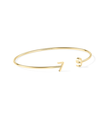 Initials Open Cuff Bangle | Diamond Bangles