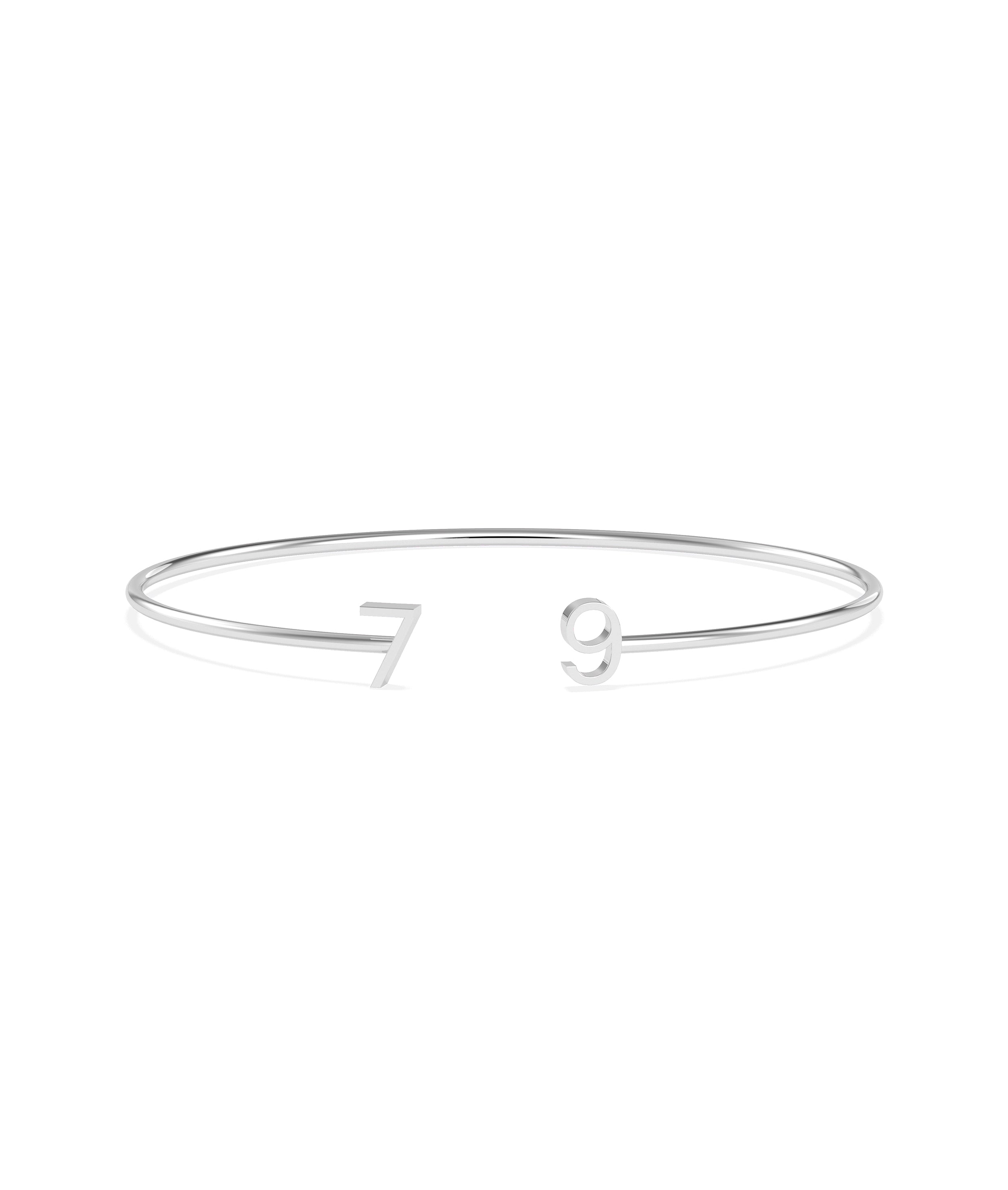 Initials Open Cuff Bangle | Diamond Bangles