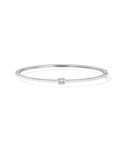 "Bezel Set Diamond Bangle - Elegant Jewelry Piece"