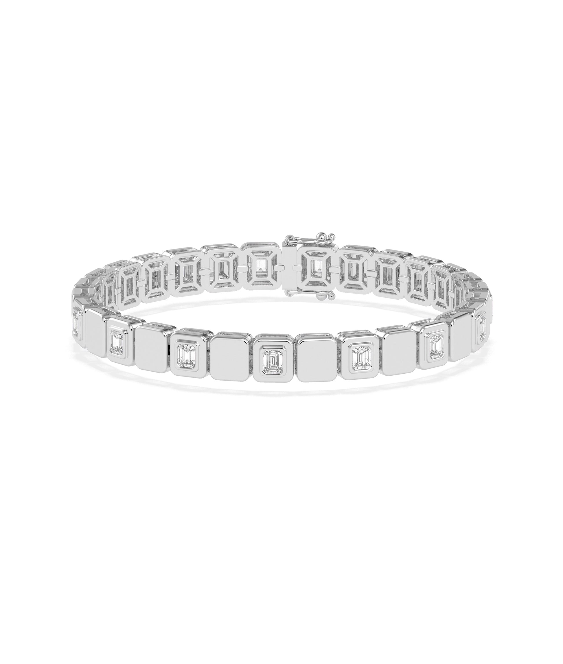 Diamond Alternating Solitaire Bracelet | Diamond Bracelet Online