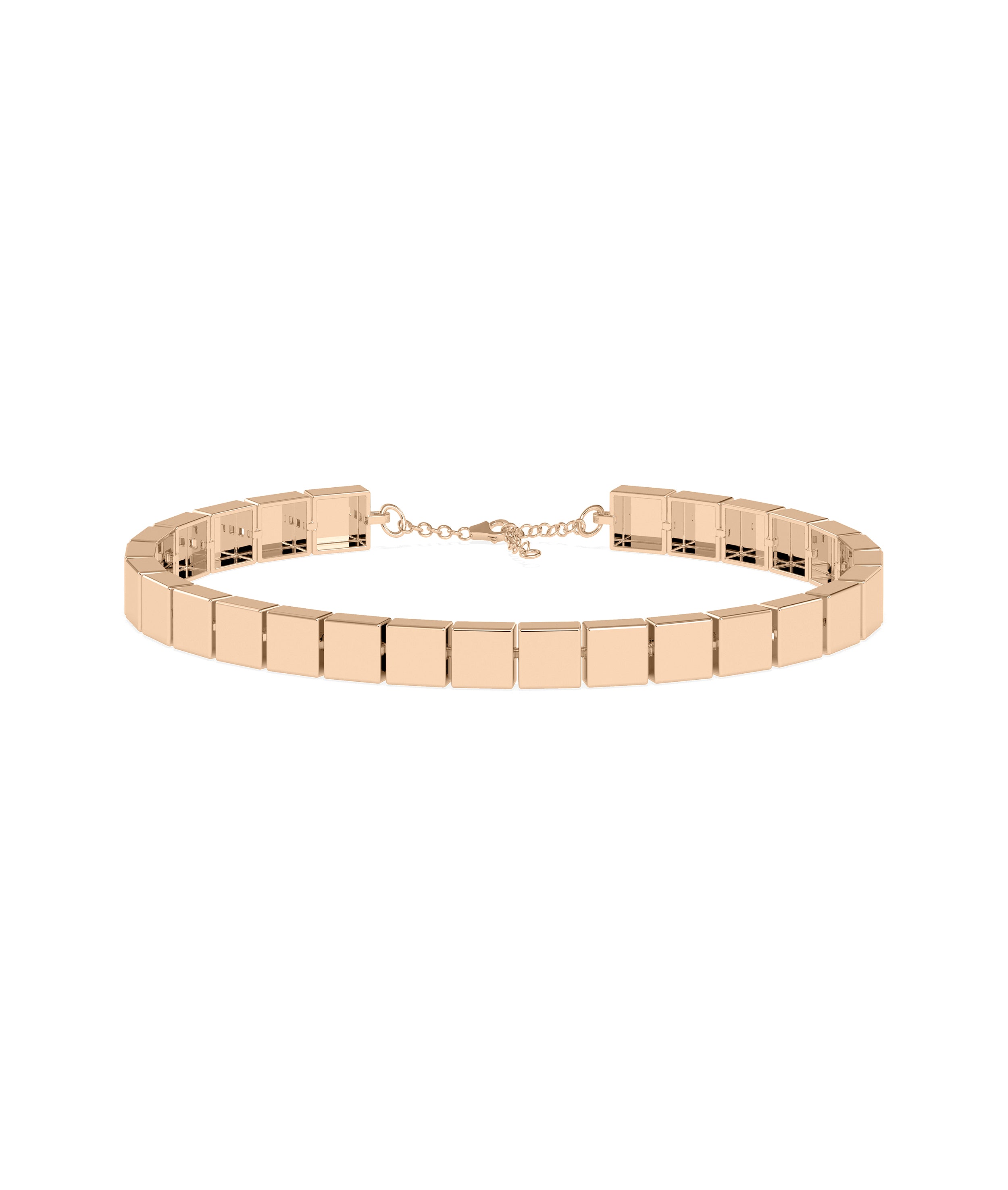 Gold Cushion Link Bracelet | Gold Bangle Bracelet