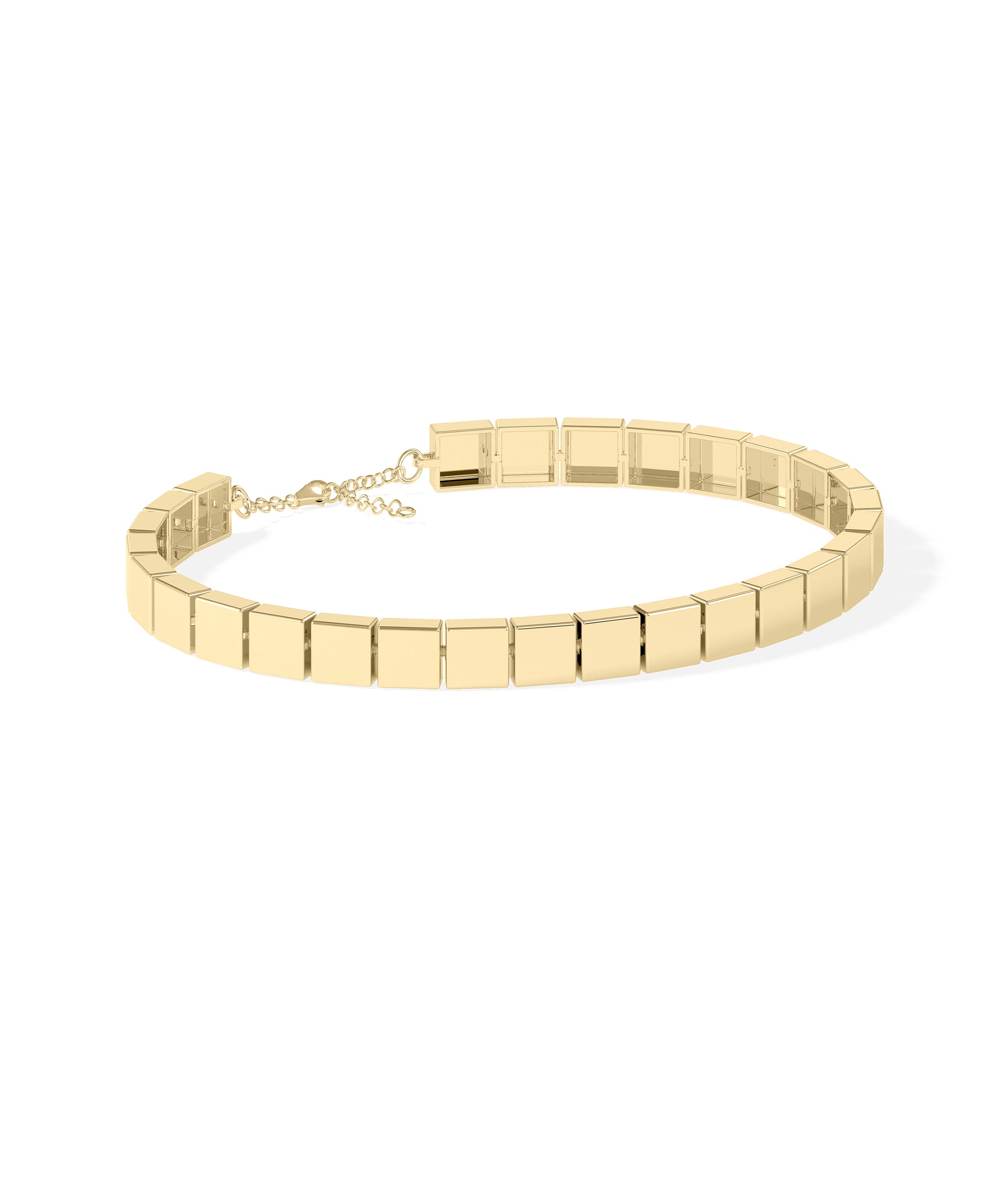 Gold Cushion Link Bracelet | Gold Bangle Bracelet