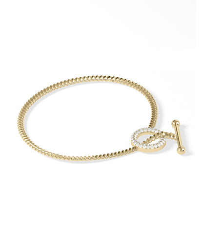 Diamond Toggle Curb Link Bracelet | Diamond Bracelet