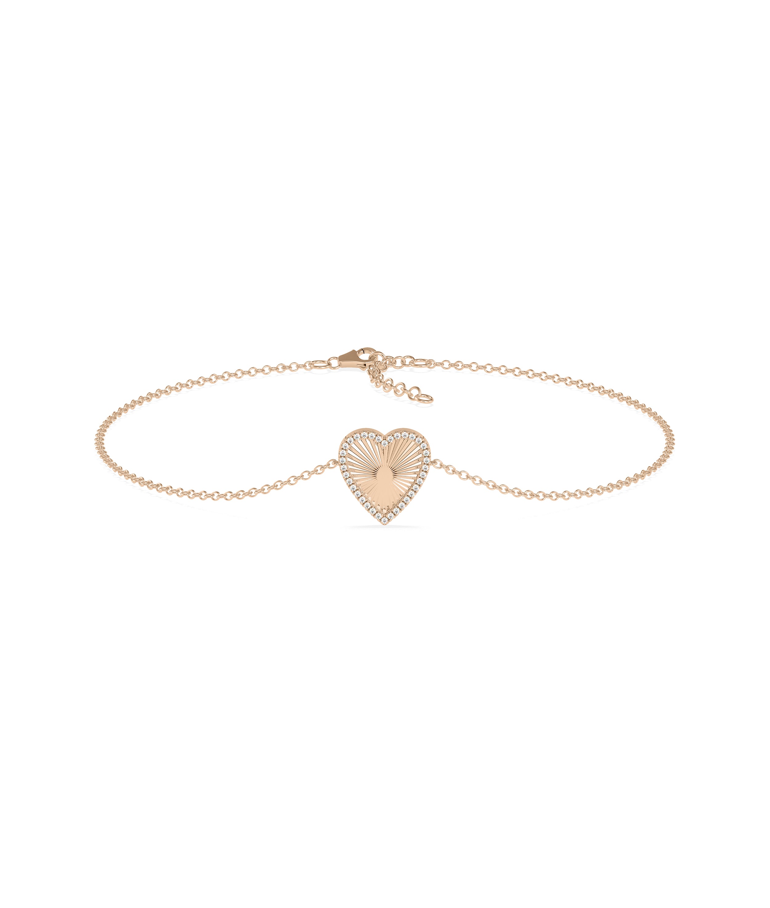 Diamond Outline Heart Bracelet- everyday jewelry