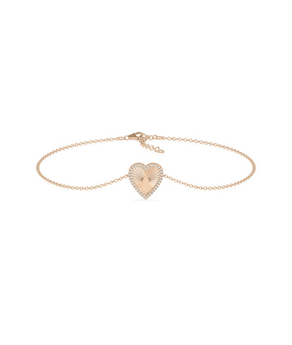 Diamond Outline Heart Bracelet- everyday jewelry