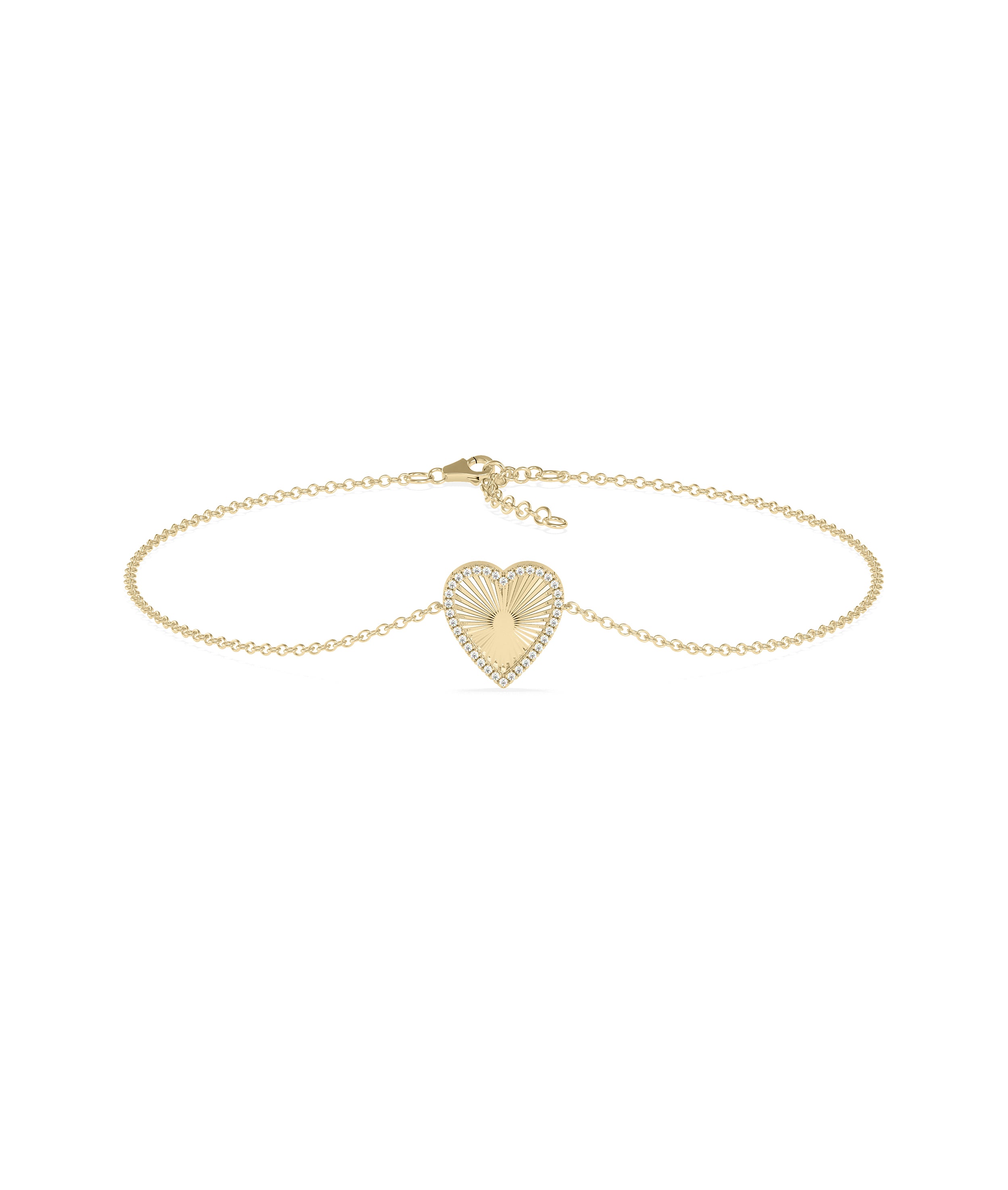 Diamond Outline Heart Bracelet- everyday jewelry