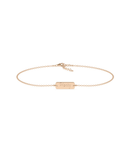 Custom Name Petite Biscuit Bracelet - Elegant Diamond Bangle Bracelet