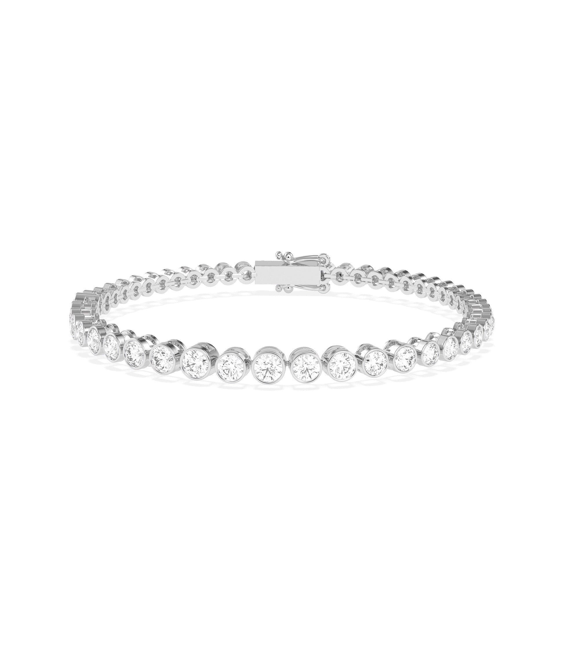 Graduating Bezel Set Diamond Tennis Bracelet | Shop Dimaond Bracelets