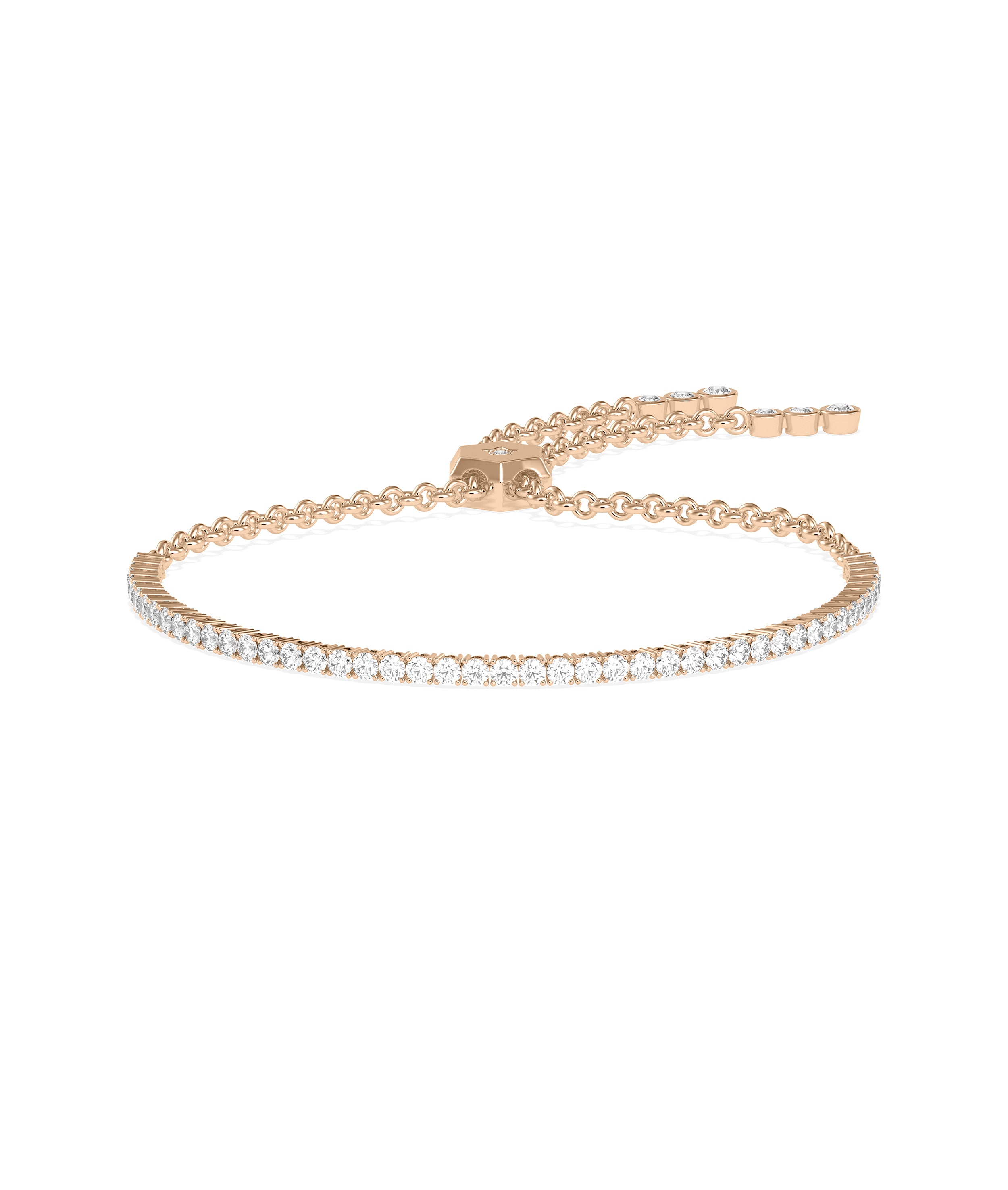 Diamond Single Line Bolo Bracelet | Diamond Bracelet