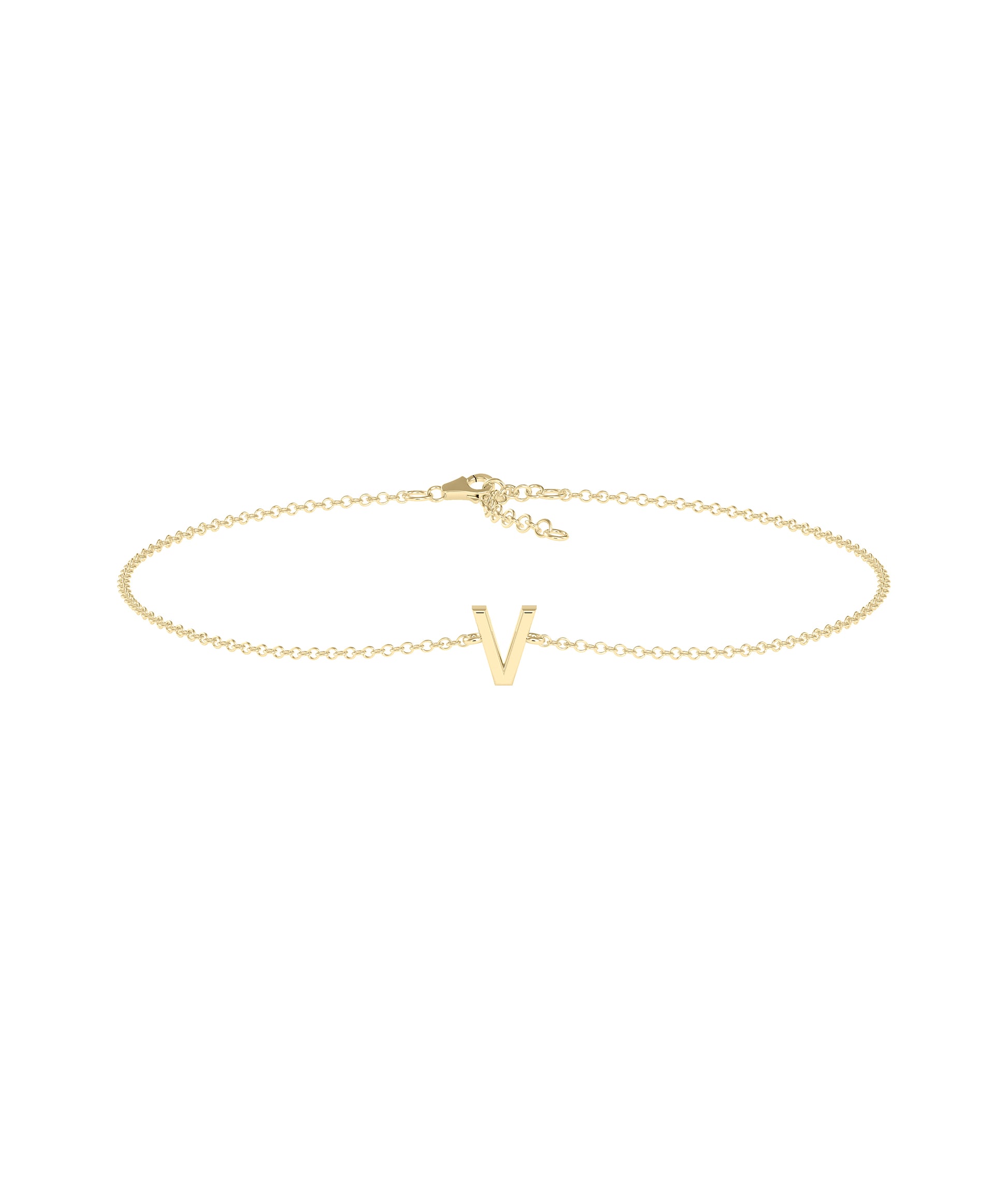 Custom Initial Bracelet - Personalized Diamond Bangle Bracelet for Unique Style