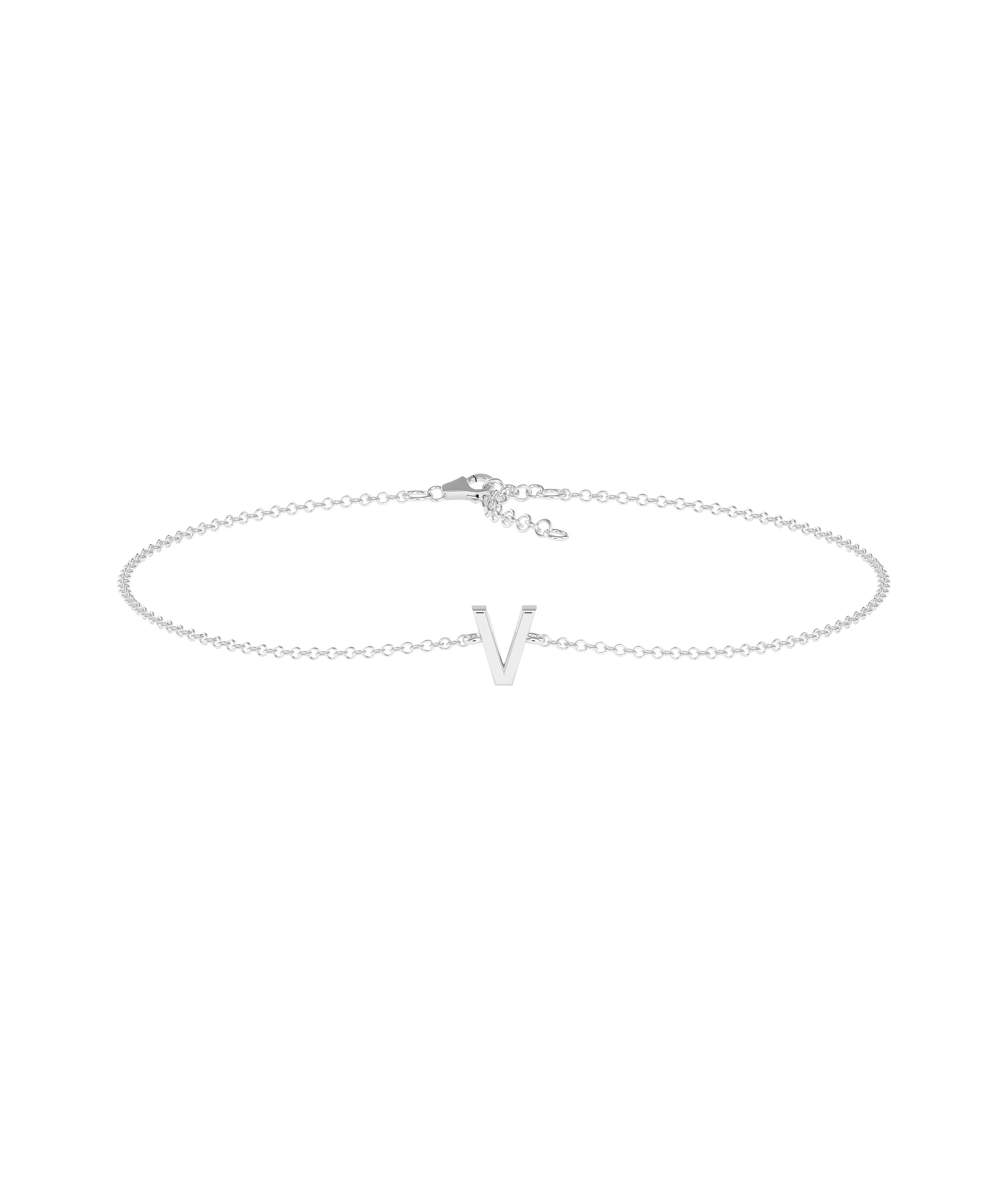 Custom Initial Bracelet - Personalized Diamond Bangle Bracelet for Unique Style