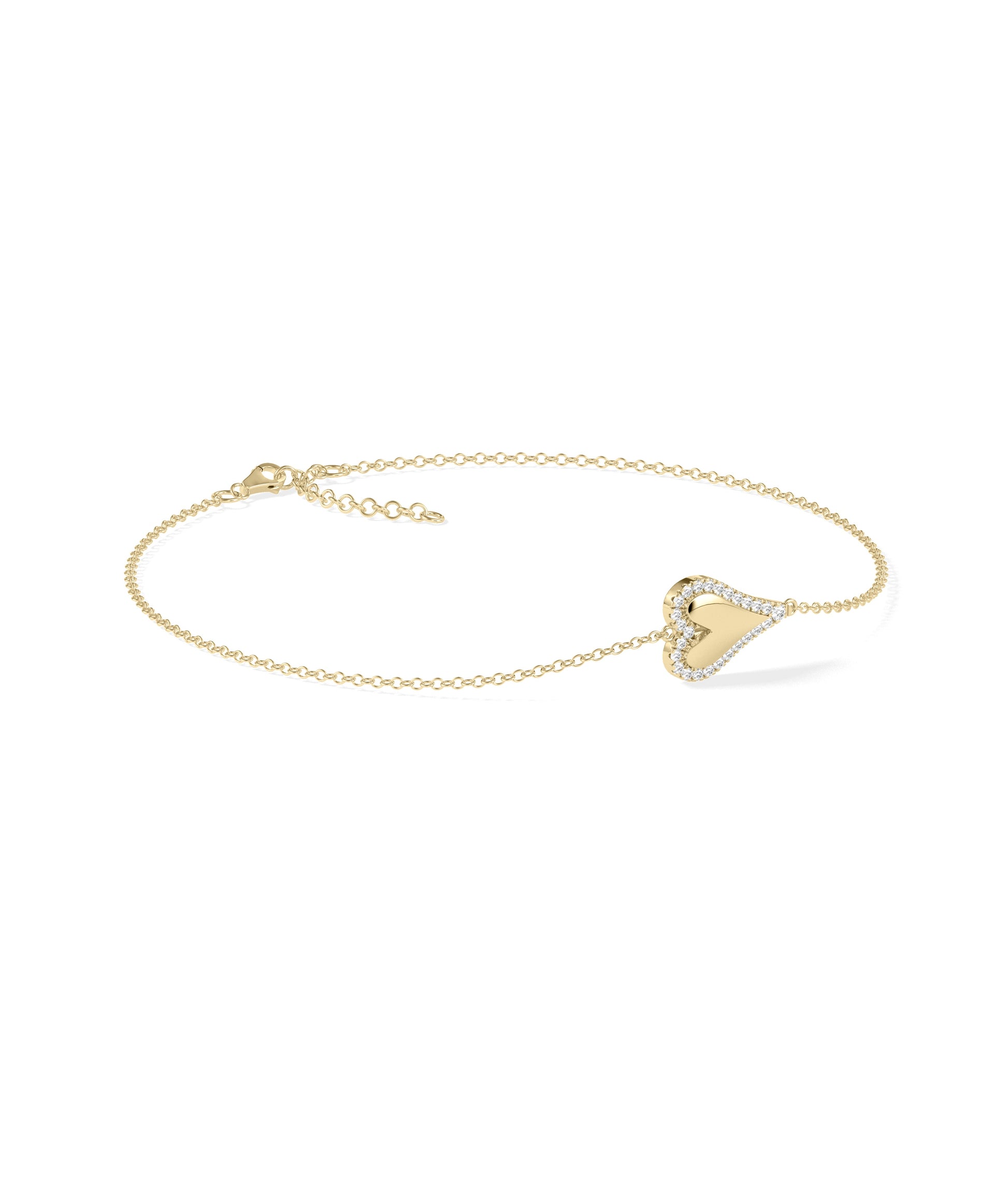 Diamond Bubble Heart Bracelet - Everyday Jewelry