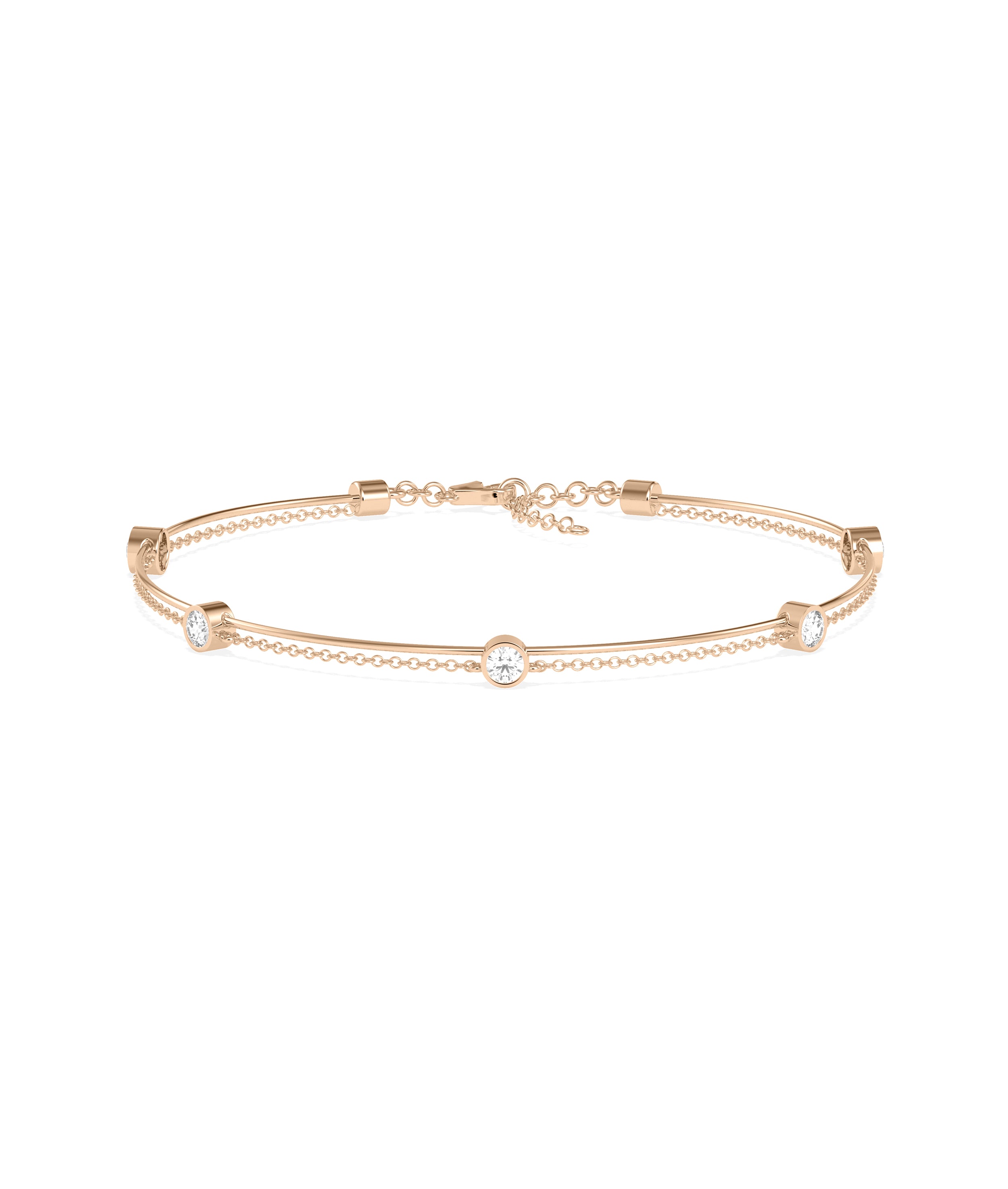 Diamond Station Bracelet | Gold Bracelet Design