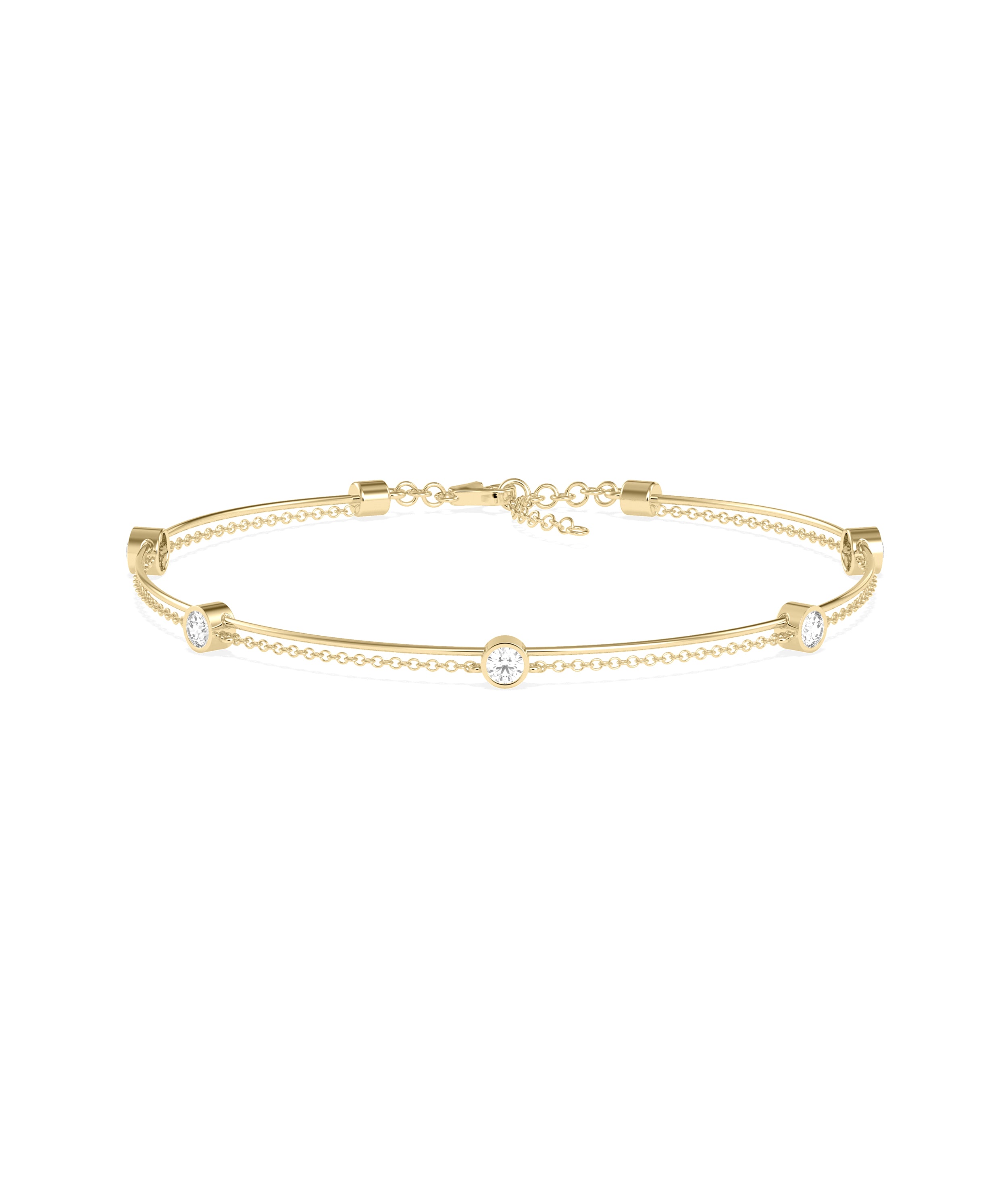 Diamond Station Bracelet | Gold Bracelet Design