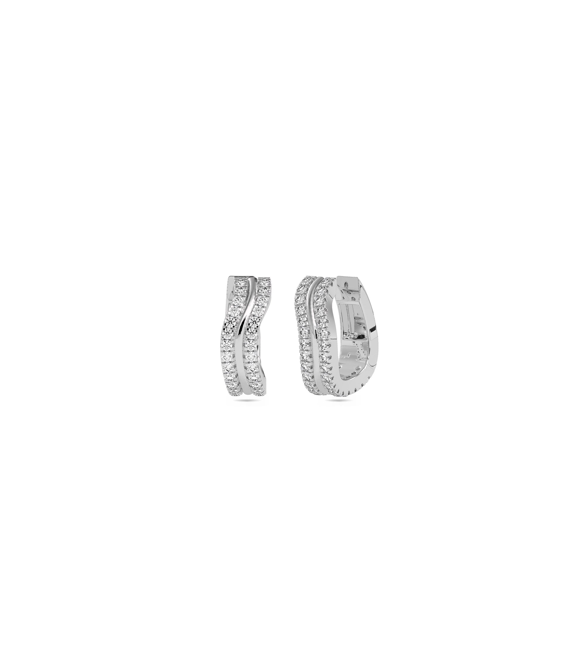 Wavy Diamond Ear Cuff | Diamond Earrings