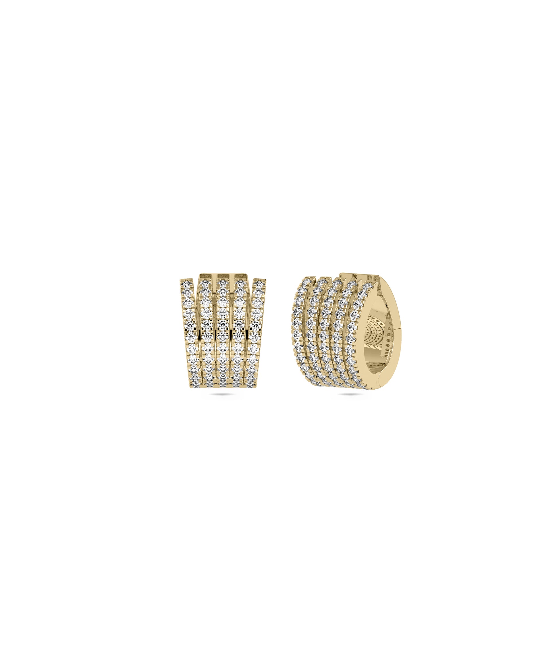 5 Row Diamond Ear Cuffs - diamond earrings