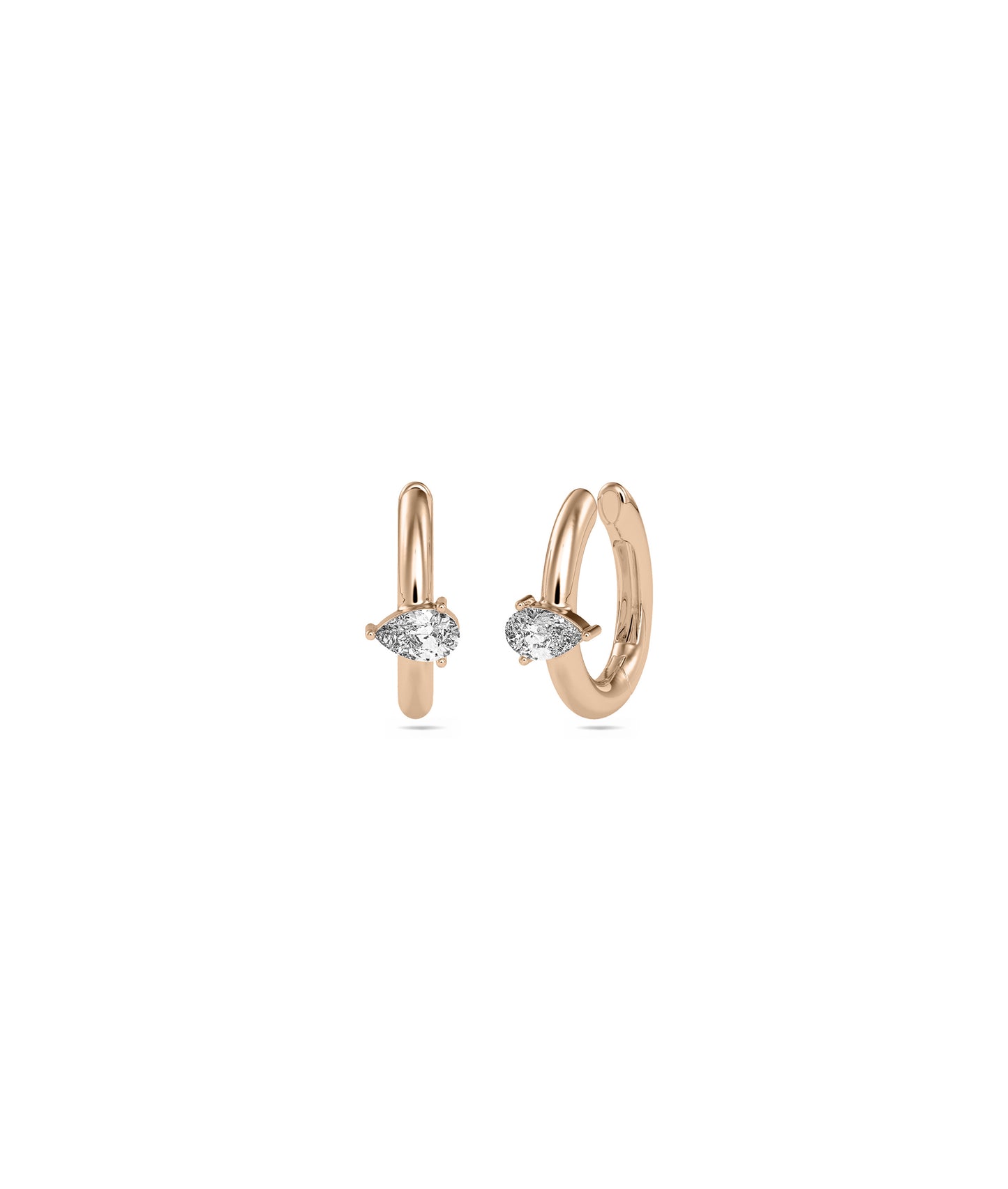 Diamond Solitaire Ear Cuff | Diamond Earrings