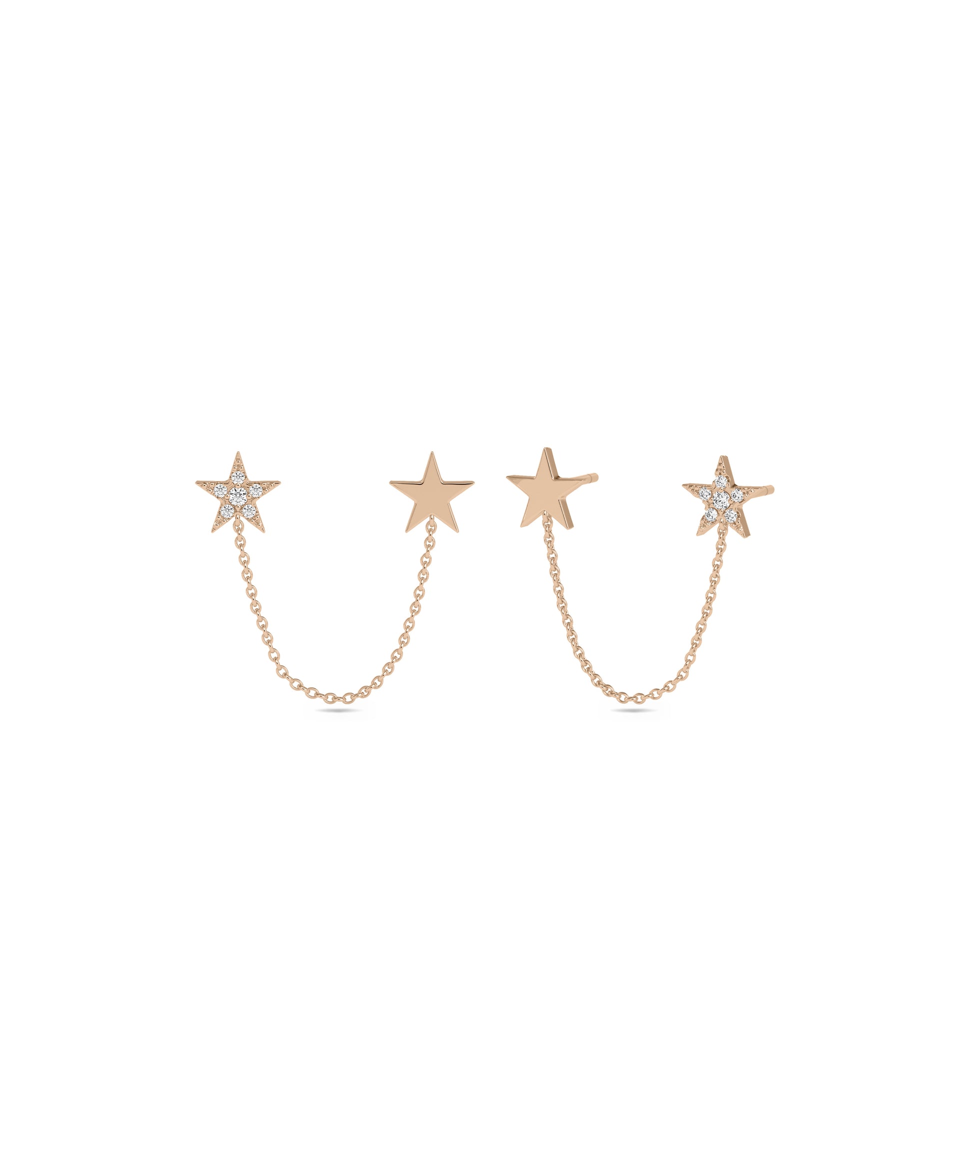 Diamond Star 2 Piercing Earring | Diamond Earrings"