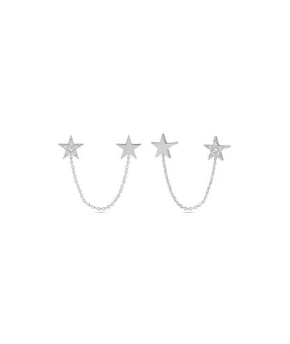 "Diamond Star 2 Piercing Earring | Diamond Earrings