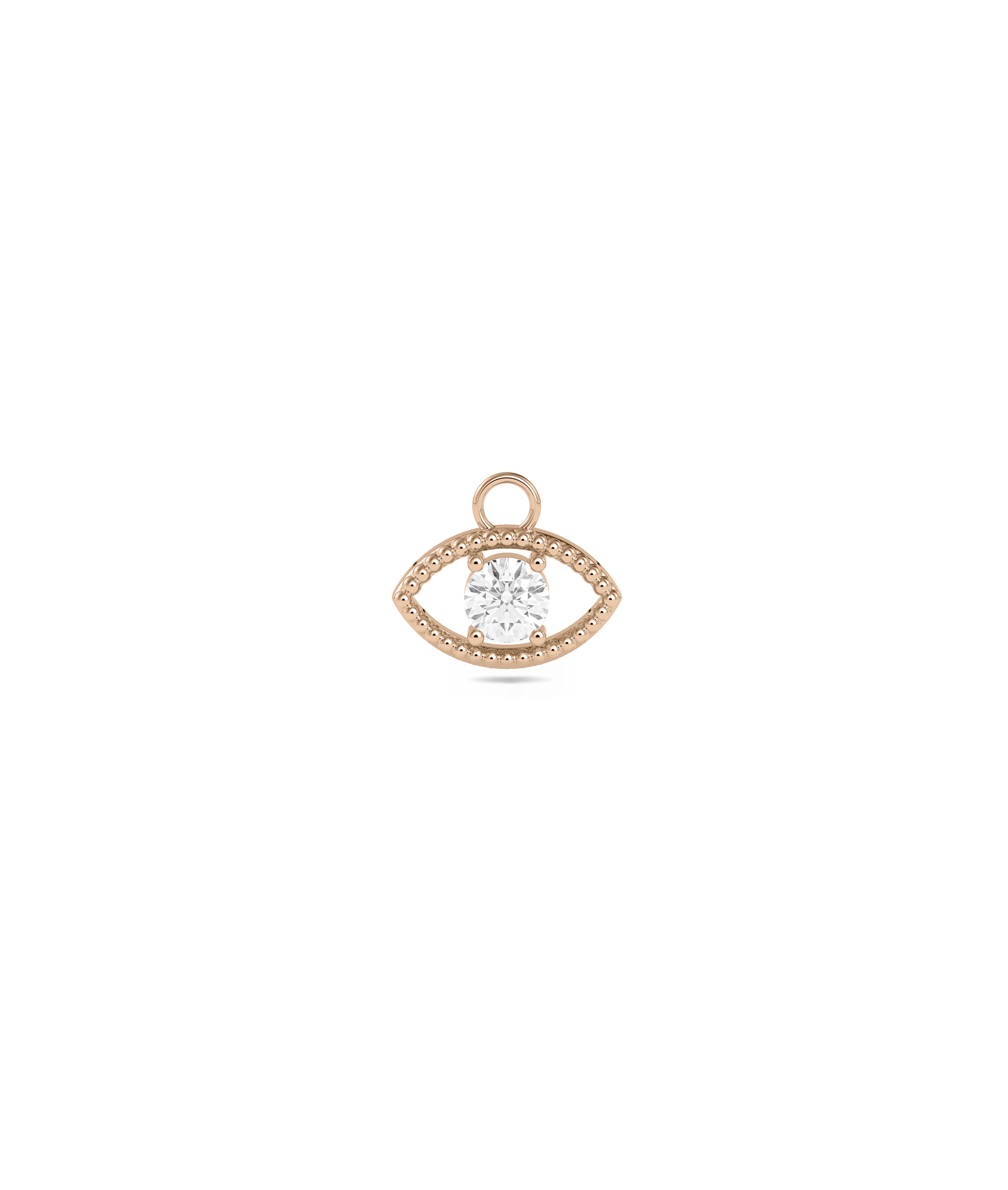 Diamond Solitaire Evil Eye Charm