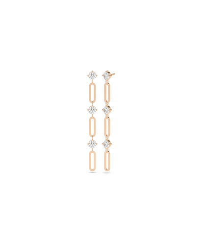 Diamond and Paper Clip Dangle Earring | Diamond Earrings For Women