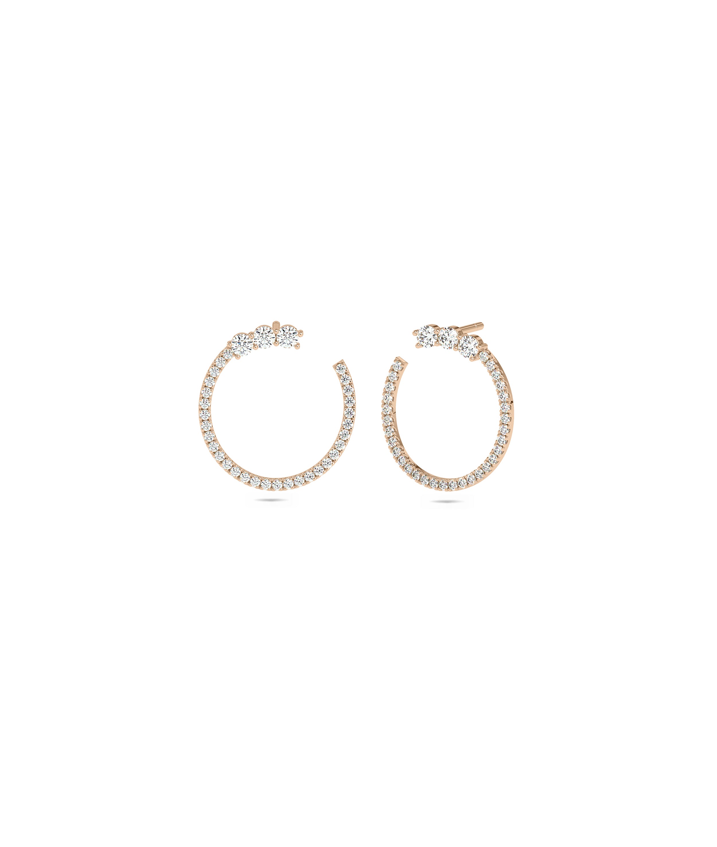 Diamond Circle Earrings- Everyday jewelry