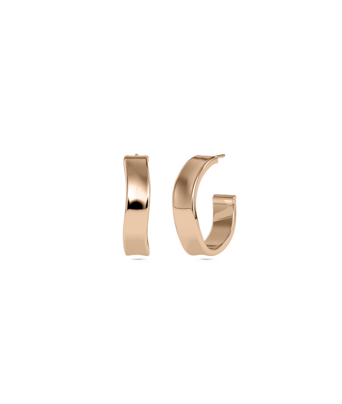 Groovy Gold Half Hoop Earrings | Diamond Earrings 