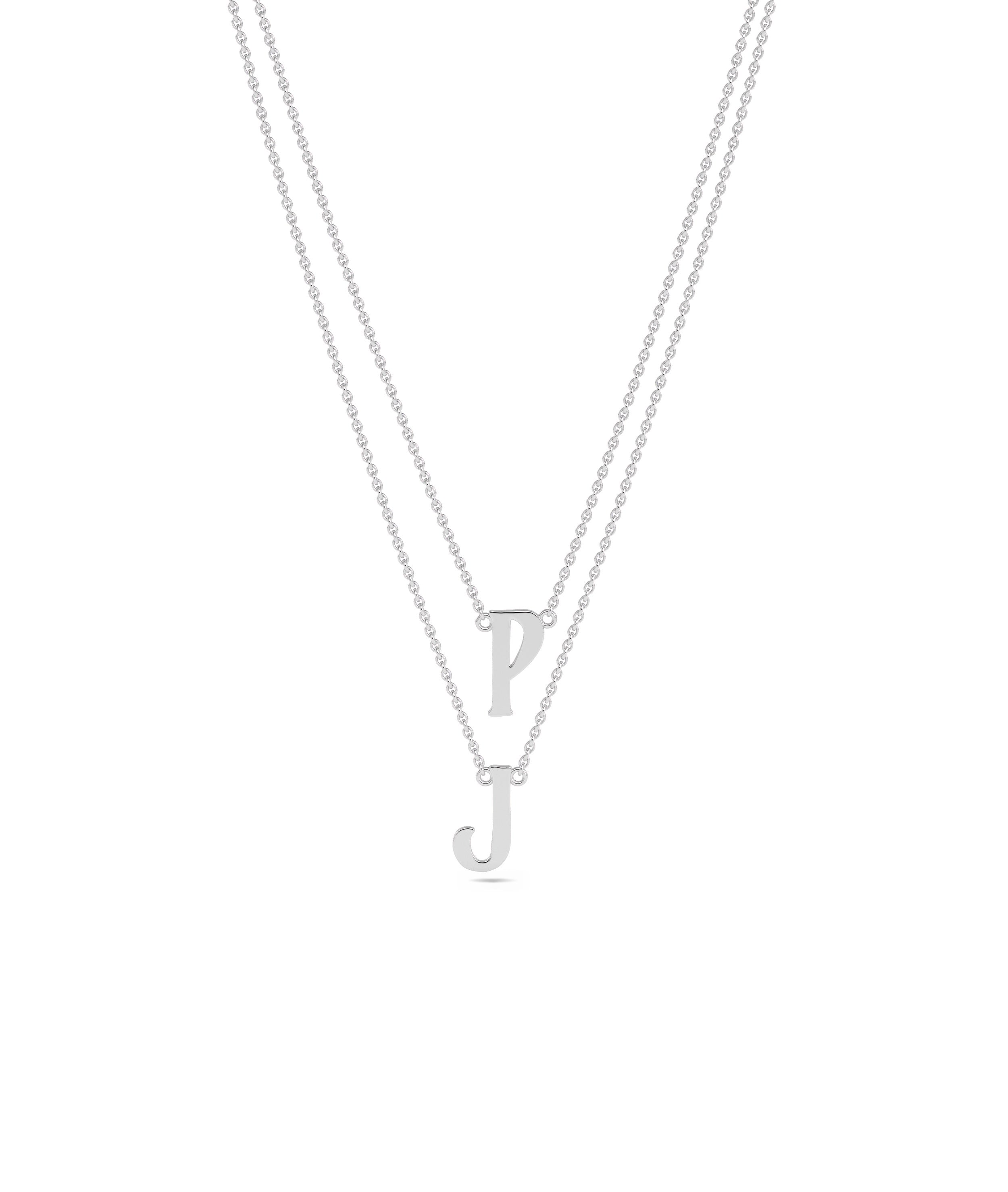 Gold 2 Initial Necklace - Everyday Jewelry