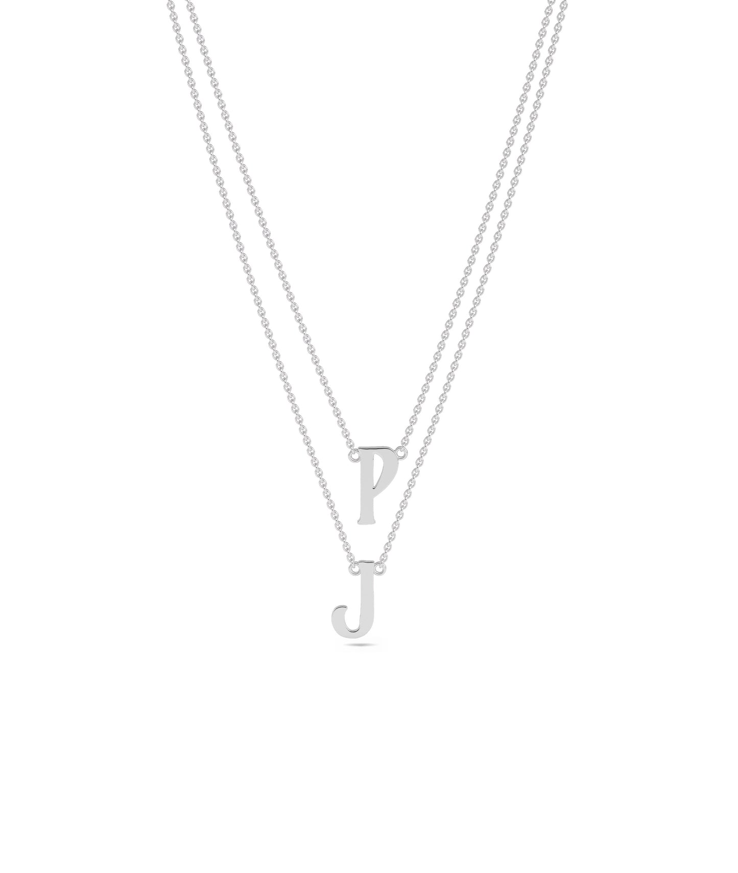 Gold 2 Initial Necklace - Everyday Jewelry