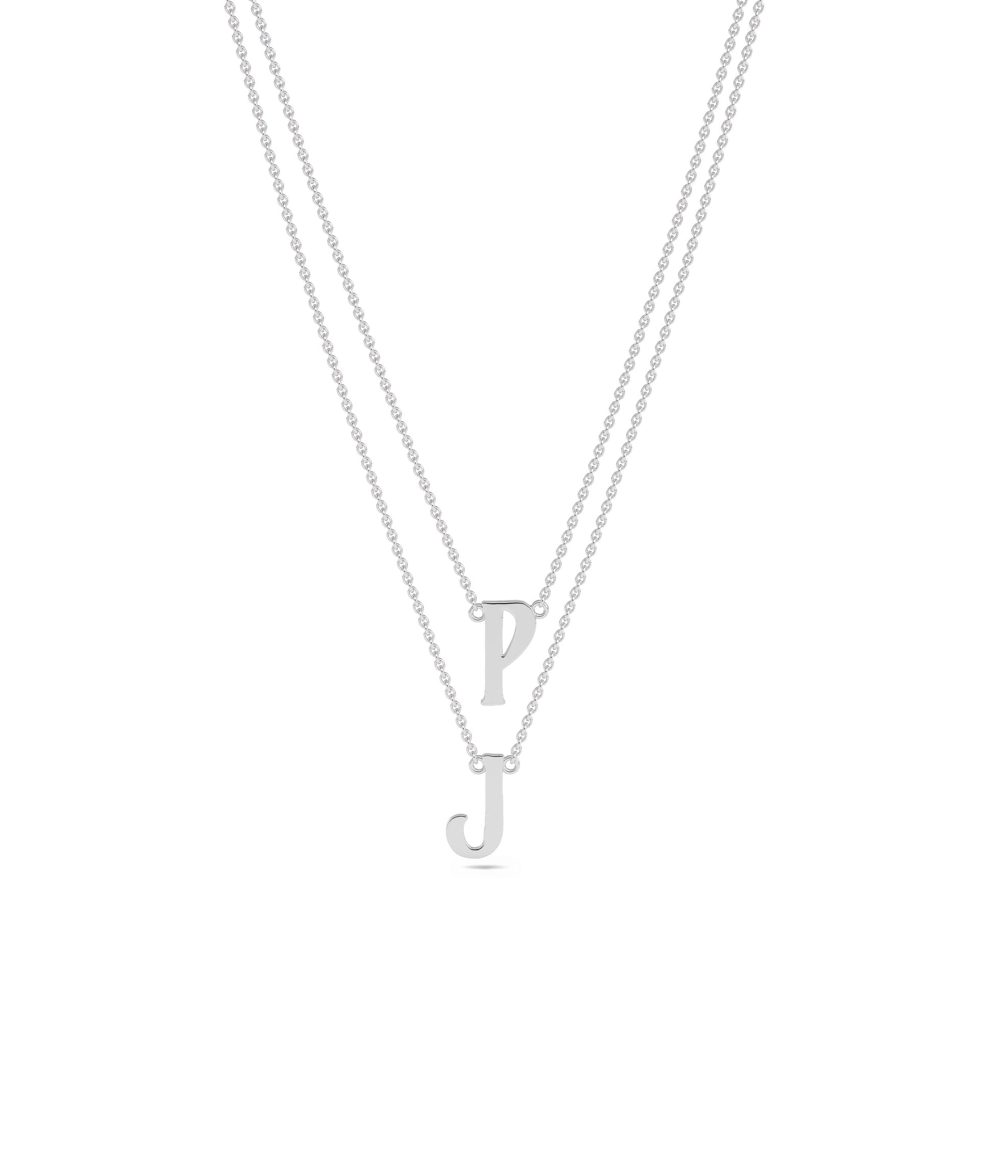 Gold 2 Initial Necklace - Everyday Jewelry