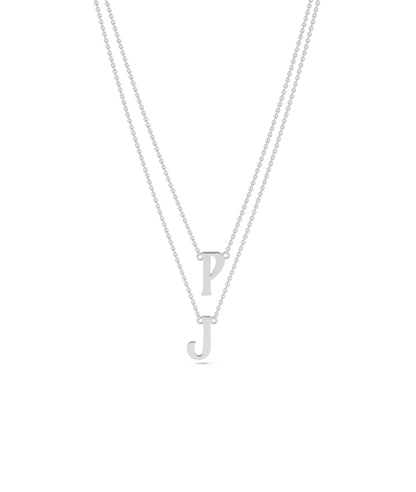 Gold 2 Initial Necklace - Everyday Jewelry