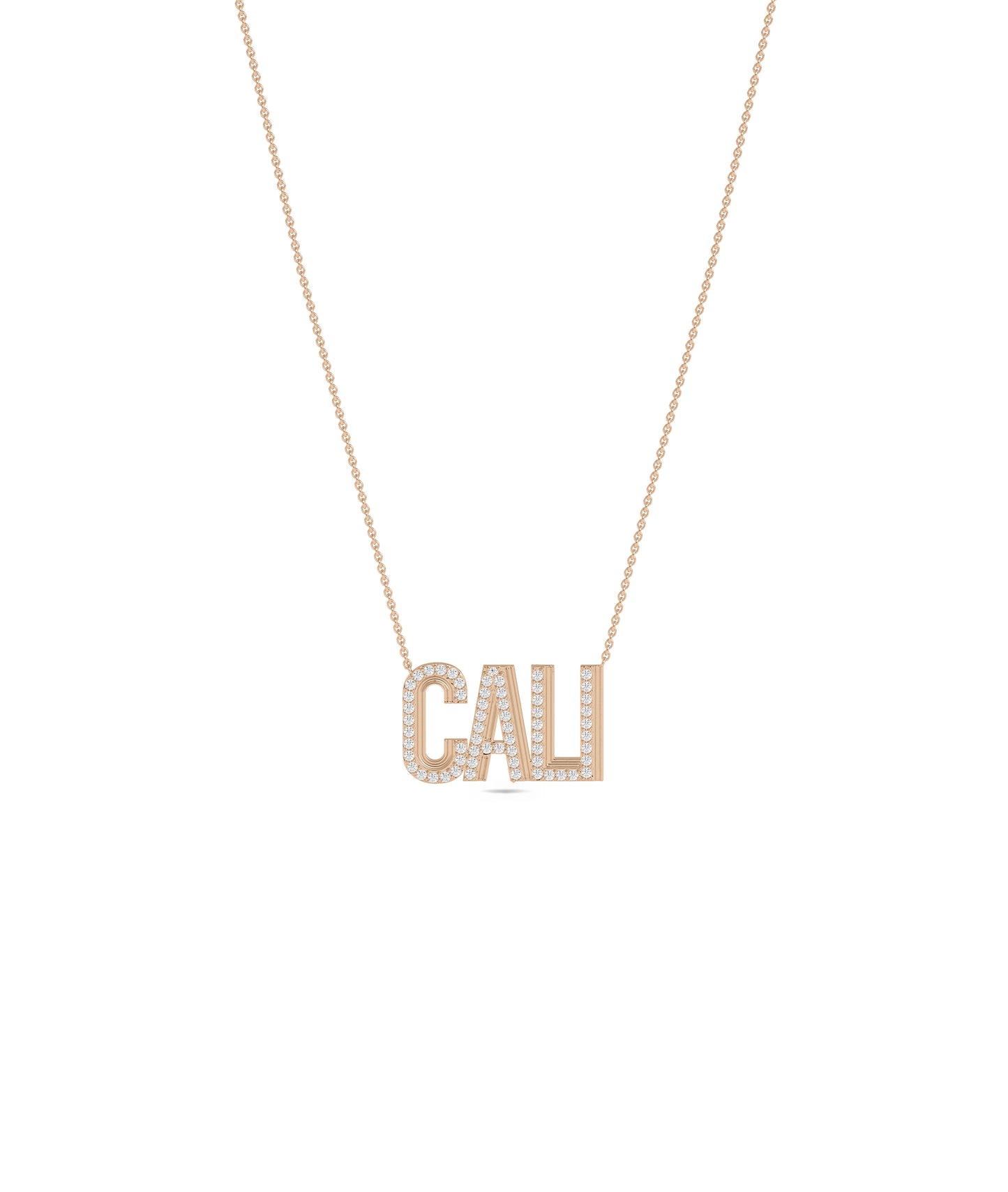 Diamond & Groove Name Necklace - Everyday Jewelry